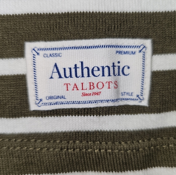 Talbots Color Block Striped Sweater Top 100% Cotton Long Sleeve Boat Neck Size L - Picture 9 of 13